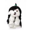 Peluca Popular para Mascota Doble Cola de Caballo Sombrero de Navidad Accesorio para el Cabello para Fiesta de Navidad y Halloween Cosplay Fiesta de Navidad