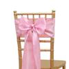 Selección estricta de flor para respaldo de silla hotel restaurante boda funda para silla con lazo decorativo para respaldo de silla cinta de color al por mayor