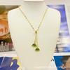 "100 Enlaces" Cadena de Acero de Titanio Colgante Chapado en Cobre Dorado No Alérgico Collar Fabricantes Vendido