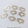 Amor accesorios de hardware corazón de durazno fábrica personalizada amor con perforación mano diy joyería fundición a presión proceso de galvanoplastia de barril