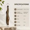 Bastão de massagem de madeira de sândalo roxo, ferramenta multifuncional para desobstrução de meridianos, caneta de acuponto, ferramenta multifuncional para terapia de costas e pés