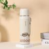 Lindo Dibujo Animado Pintura Acero Inoxidable Vaso Termo Nuevo Vaso de Agua para Exterior de Aspecto Superior con Cuerda para Transportar Vaso Conveniente