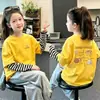 Camiseta de manga larga para niña 2026 primavera y otoño, top elegante para niñas pequeñas, aspecto de dos piezas, camiseta base de algodón puro para niños