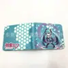 Hatsune Miku Periférico Miku Carteira Curta para Adolescentes e Estudantes Bolsa de Moedas de PU Carteira Porta-Cartões Masculino e Feminino Bolsa de Cosméticos
