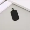 Collar de Etiqueta Militar de Acero Inoxidable Transfronterizo, Placa de Identificación de Acero de Titanio, Etiqueta Metálica en Blanco, Grabado Láser Disponible, Venta al por Mayor de Accesorios