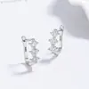 Pendientes de Plata 925 con Fila de Diamantes para Mujer Pendientes Elegantes de Nicho Ins Europeos y Americanos Lujo Accesible Pendientes de Plata Esterlina de Gama Alta Joyería de Circonita