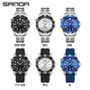 Sanda Amazon Quente Pulseira de Quartzo Calendário À Prova D'água Luminoso Casual Relógio Masculino Simples Relógio Masculino Atacado