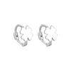 Ganjia S999 plata pura estilo coreano trébol hebilla de oreja para mujer elegantes mini pendientes simples anillo de hueso de oreja pendientes generación cabello