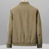 Leishibert Chaqueta Fina de Alta Calidad para Primavera y Otoño Estilo Casual de Negocios Chaqueta con Cuello de Béisbol para Hombre Abrigo para Hombre