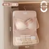 Bolsa de almacenamiento para ropa interior, organizador de malla colgante para armarios de dormitorios, para guardar calcetines y ropa interior, una bolsa de almacenamiento colgante tres en uno