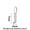 Nuevo Colgante de Acero Inoxidable Letra Zirconia Venta Caliente Accesorios para Collares Pendientes DIY 26 Dijes de Letras Inglesas A-Z