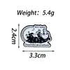 Broche Creativo de Animal de Dibujos Animados Insignia de Aleación Metálica Insignia con Cita Divertida Insignia Decorativa para Mochila Ropa