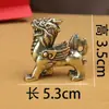 Adorno de Bestia Mítica Qilin de Latón Oficina Juego de Té Mascota de Té Qilin Volador Sólido Artesanía Metálica de Cobre Puro Adorno
