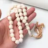33 piezas 12*12mm cuadrado hecho a mano pulsera de rosario de cuentas pulsera de Arabia Saudita rosario de mano al por mayor