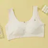 Tops sin mangas para estudiantes de secundaria talla extra para niñas, Ropa interior para mujeres jóvenes talla extra, Sujetadores para estudiantes con copas fijas, Tallas extra grandes, Hace que el busto parezca más pequeño