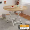 Mesa de jantar dobrável, mesa redonda simples para imóveis de aluguel, mesa portátil para exterior para montar barracas, mesa quadrada pequena para apartamentos pequenos