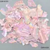 Fragmentos finos de madrepérola, pontos imitação de esmeralda, outras conchas de óleo brilhantes da Baía de Bohai, sem tingimento UV iridescente, incrustado