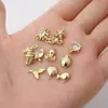 Colgante de Cobre Relleno de Oro de 14K Serie Vida Marina Hecho a Mano para Pulsera Collar Colgante de Caracola Color Zirconio Conserva el Color