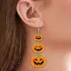 Novos Produtos Europeus e Americanos Brincos Retro de Acrílico de Abóbora de Halloween, Morcego, Caveira Acessórios Acessórios de Venda Quente Transfronteiriços para Mulheres