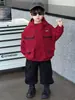 Chaqueta de Otoño para Niños 2026 Nuevo Estilo Coreano Cortavientos con Capucha para Niños Pequeños Ropa de Trabajo Elegante para Primavera y Otoño