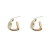 Estilo metal temperamento estilo europeo y americano triángulo irregular pendiente de metal pasador de plata S925 pendientes de temperamento de moda versátil
