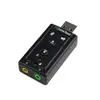 Placa de som 7.1 independente personalizada, simulação 3D sem driver com botões, placa de som 7.1 externa para computadores desktop