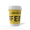 Chá de Leite Café Copo de Papel Espessado com Tampa Isolado Bebida Quente Copo Oco Copo Descartável Papel Kraft Papel de Impressão Copo de Papel