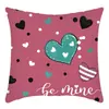 Funda de Almohada Nueva para San Valentín Transfronteriza de Amazon, Cojín para Sofá de Sala de Estar, Funda de Almohada Estampada de Lino para Decoración del Hogar