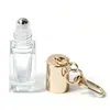 Frasco de Vidro Quadrado Transparente com Tampa de Pingente 3ml4ml5ml Frasco com Rolha Interna Frasco de Hidrolato Tamanho Viagem Frasco Cosmético