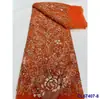 Vestido Moderno Francês Posicionamento de Lantejoulas Bordado Vestido de Casamento Tecido de Renda Lantejoulas de Noiva Tecido de Renda