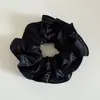 Goma de pelo elegante estilo coreano de satén nacarado de color sólido para mujer, accesorio para el cabello de alta gama que no daña el cabello, adecuada para coletas