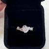 Anel de Diamante de Luxo Leve Hot-mining Transfronteiriço Moda Feminina Anel Clássico de Seis Garras Diamante Mosane 1 quilate Anel de Casamento Anel Ajustável