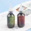 Botella Verde Oscuro de 100 ml con Tapa Puntiaguda, Botella PET de Cuello Fino, Botella Gotero de 100 ml con Tapa Puntiaguda, Botella para Agua y Loción con Tapa Puntiaguda
