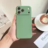 Adecuado para Apple 18 Pro, funda de silicona líquida para teléfono, iPhone 17, color sólido, diseño minimalista, 16 recortes precisos, a prueba de caídas, funda protectora de 5 capas