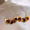 Pendientes de Resina Estilo Maillard Aguja de Plata Pendientes Retro de Lujo Ligero de Nicho Moda Temperamento Pendientes de Gama Alta Venta al por Mayor para Mujeres