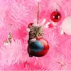Colgante de gatito lindo para nuevo producto transfronterizo, colgante decorativo acrílico de una sola cara, colgante de arreglo de gato lindo de Navidad