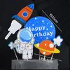 Set de Toppers para Pastel Planeta Espacial Astronauta Decoración para Pastel de Cumpleaños de Niño Tarjeta Insertable Insertables Suministros para Hornear