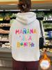 Sudadera para Mujer Transfronteriza Otoño e Invierno con Bolsillo Canguro con Capucha de Manga Larga Forrada de Polar Engrosada MANANA SERA BONIT
