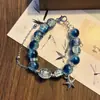 Pulsera Redonda de Perlas Negras de Moda, Temperamento Fresco de Verano, Pulsera Blanqueadora para Mejor Amiga Estudiante, Puesto de Mercado Nocturno