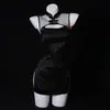 Lencería Sexy, Cheongsam Sexy, Uniforme Estilo Retro, Correas Laterales de Tentación, Traje de Juego de Rol para Cita Apasionada