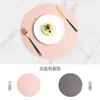 Tapete de Mesa de Jantar de Couro Texturizado Dupla Face em Pvc Spot Hotel Casa Tapete para Prato de Jantar Tapete Antiderrapante para Tigela Tapete Quadrado Isolante
