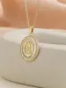 Collar para Mujer Cruz de Oriente Medio Transfronterizo Nuevo Estilo Producto de Origen Cobre Microincrustado Circonita Color Moda Joyería Lujo Ligero (Zircón de Color Aleatorio)