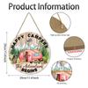 Letrero Colgante de Madera Transfronterizo Redondo Estilo Pastoral Country Americano Camping Letrero Colgante de Madera Decoración de Pared Colgante de Pared Estilo Camping