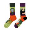 Calcetines asimétricos de diseño original AB para hombre y mujer, calcetines de algodón creativos de dibujos animados AB, estilo callejero de moda, personalidad