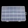 Fixo 24 grade transparente PP caixa de armazenamento de plástico elástico parafusos frisados ferramentas de hardware joias acessórios caixa de acabamento