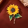 Broche de Flor de Girasol de Moda Elegante Nuevo Pin Creativo de Flor de Planta Joyería Accesorios para Suéter Chaqueta