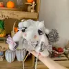 Bolsa transversal de pelúcia de coelho estilo soft girl japonesa Acessório Lolita bolsa de ombro fofa com corrente de pérolas atacado