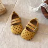 Zapatos Mary Jane coloridos tipo caramelo para niños, nuevos zapatos lindos de lunares color mango estilo coreano para niñas, zapatos planos suaves y adorables