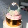 Decoración de Pastel para Hornear ins Lujo Ligero Pastel Incrustado de Diamantes Borde de Diamante para Pastel Torre de Cristal Flor Círculo de Hierro Tarjeta