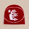 Touca Tricô Jacquard Estrela Rosto Estilo Europeu e Americano Personalizada para Homens e Mulheres, Quente para Skate Rua Hip-Hop Moda Gorro Atacado